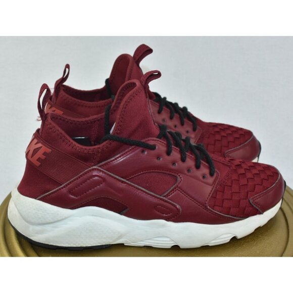 Nike Air Huarache Run Ultra Mens Shoes Size 9.5 Team Red Gym Sail Sneakers - Picture 3 of 10